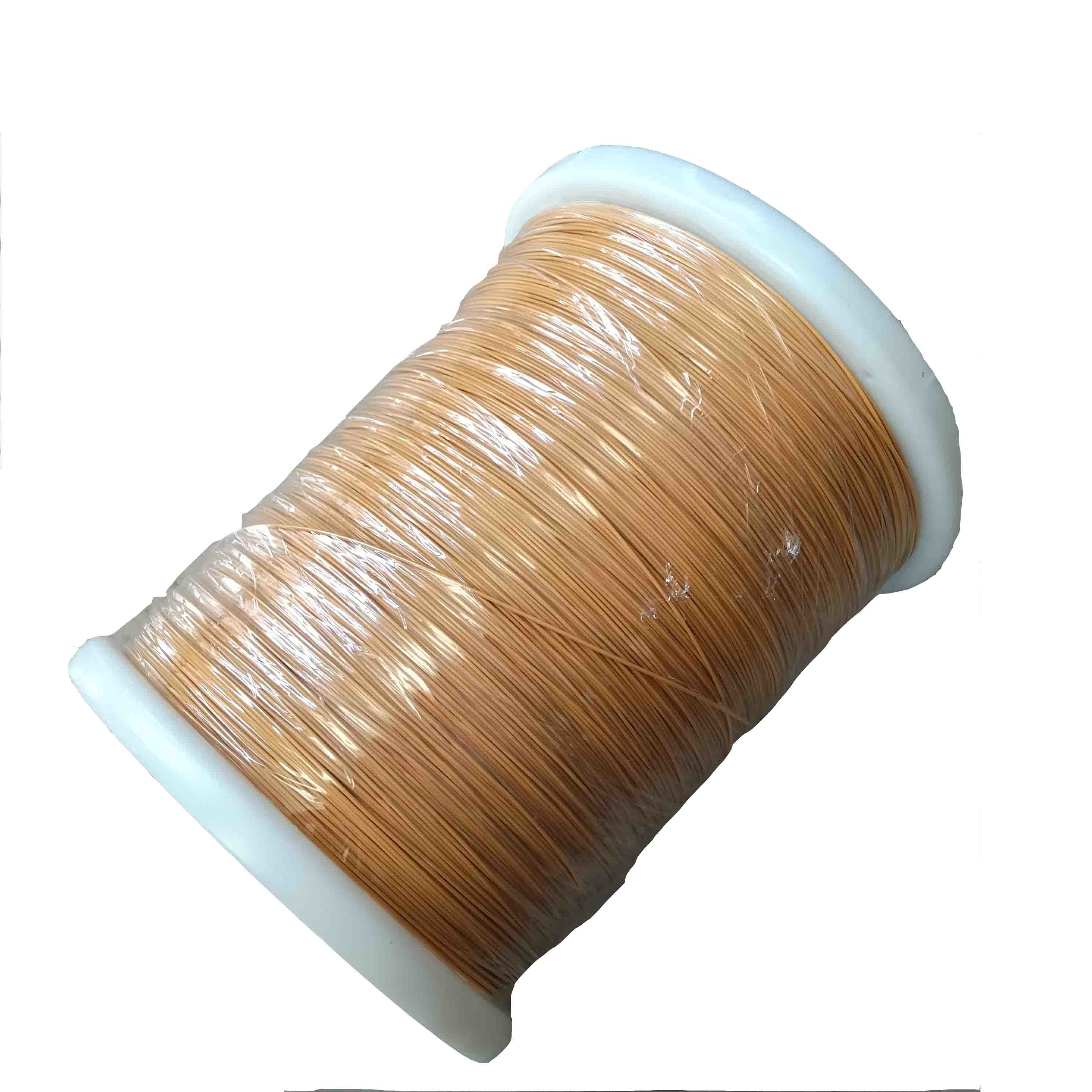 Yellow Color Triple Insulated Wire 0.15mm Self Solderable TIW Wire Ultra Thin Copper Wire