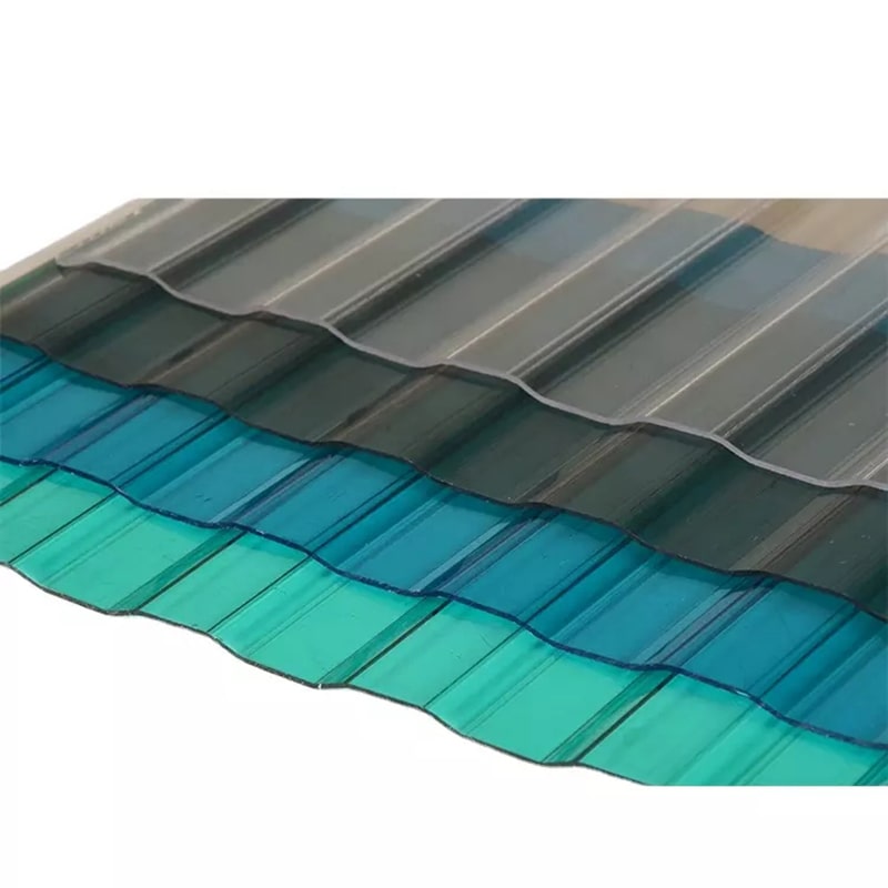Polycarbonate Corrugated Plastic Sheets , Transparent Roof Corrugated Plastic Sheets