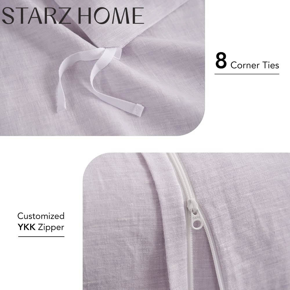 All-Season Disposable Bedding Set 100% Linen Duvet Cover with Elastic and Best Reviewed