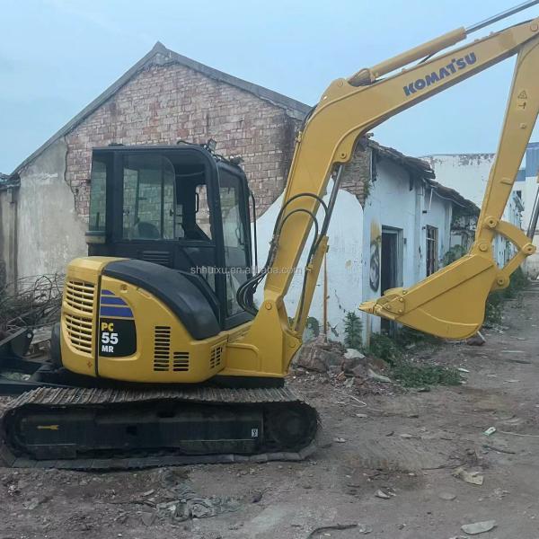 High quality KOMATSU PC55MR second hand hydraulic crawler excavator Japan origin