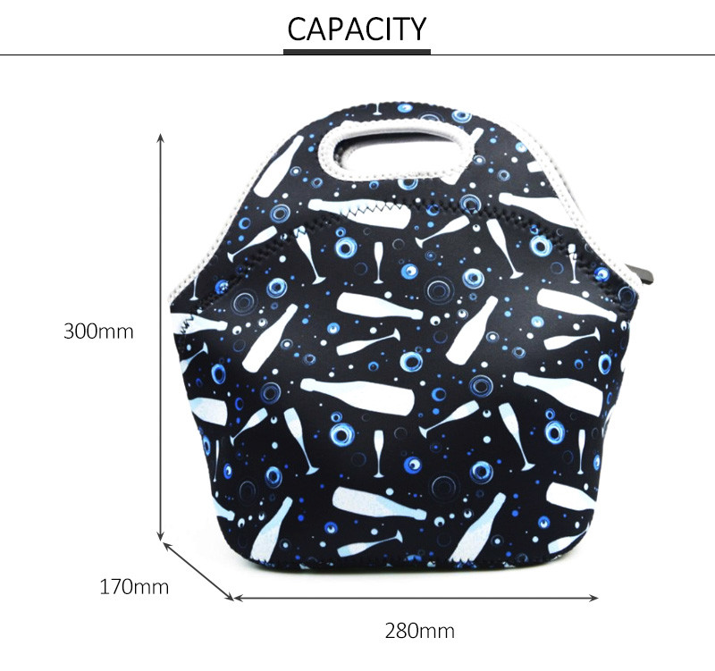 Shopping Outdoor Printing Cooler Neoprene Lunch Bag