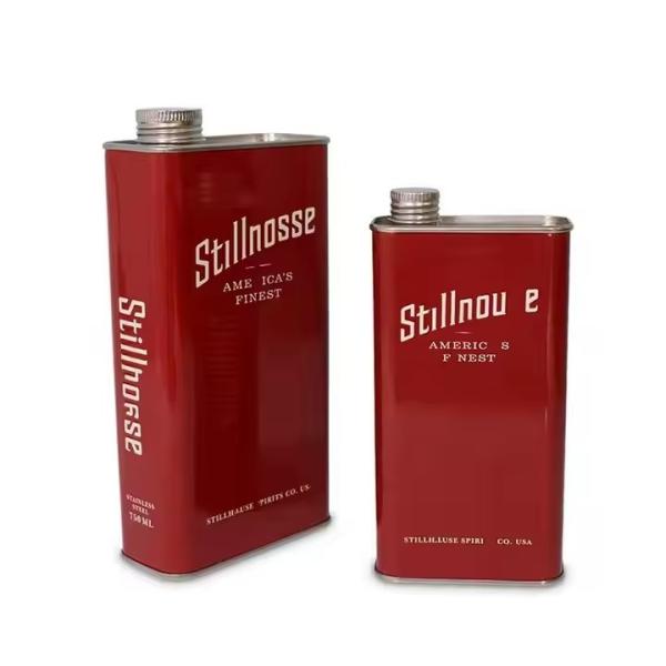 Custom 700ml Vodka Whisky Tequila Wine Outdoor Stainless Steel Gift Metal