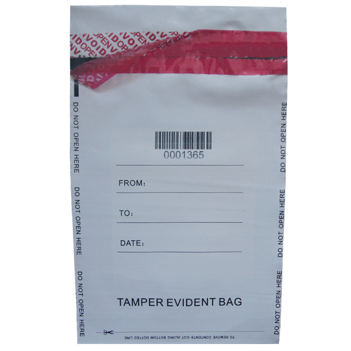 Plastic Security Tamper Evident Bag Document Courier Bag For Transportation