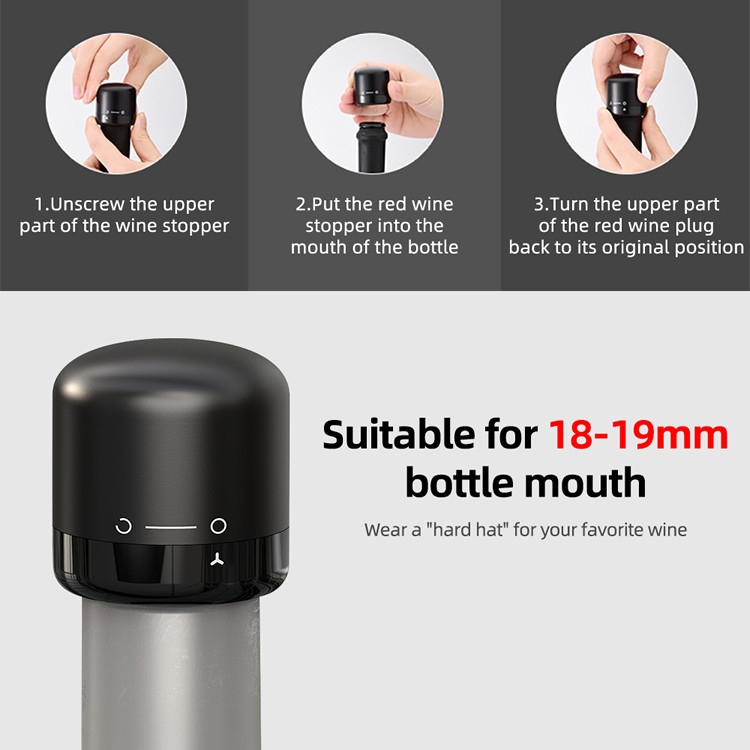 ABS Silicone Wine Champagne Bottle Stopper Anti Leak Wine Bottle Cap