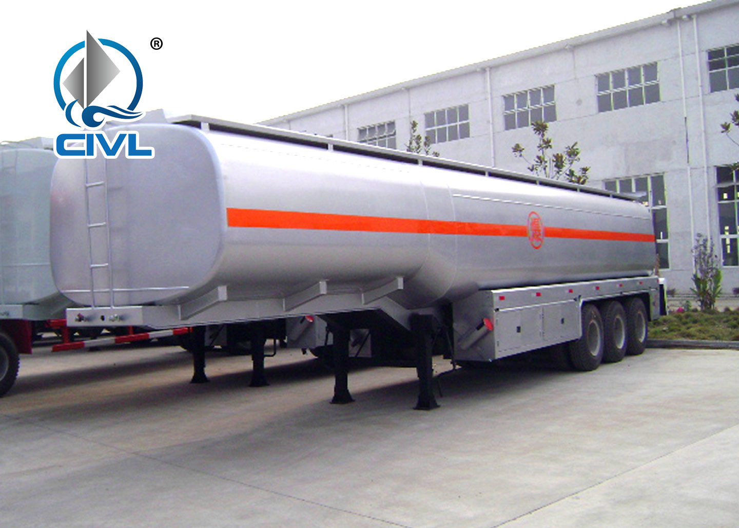 50m3 Oil Tanker Semi Trailer / Diesel Three Axle Fuel Tanker Semi Trailer