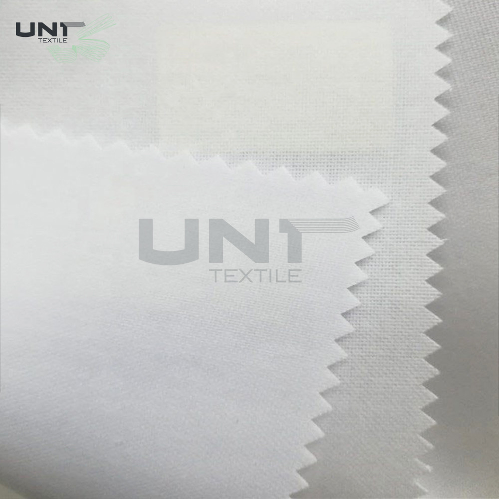 Collars & Cuffs White Shirt Interlining Plain Weave With HDPE Coating