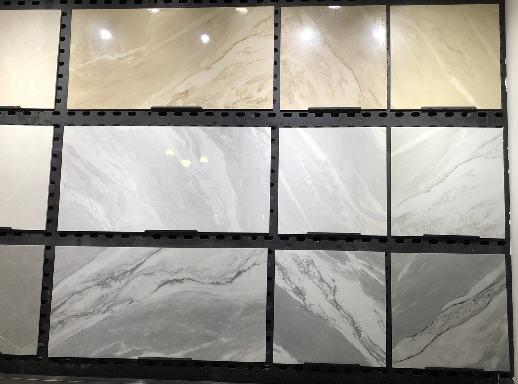 Interior Wall Occasion Polished Porcelain Grey Marble Floor Tiles 60x120 Modern Style
