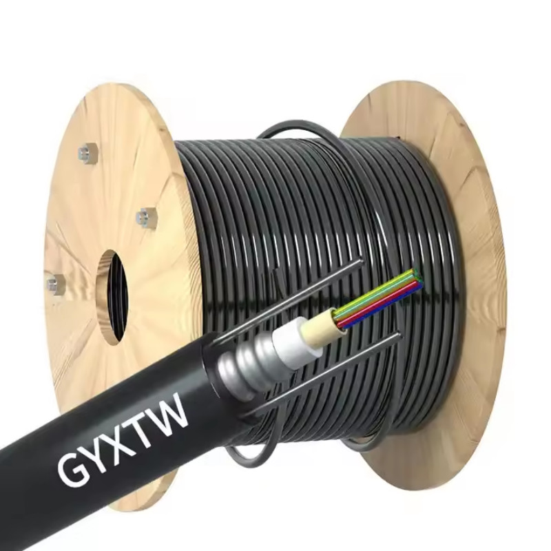 4 /6/8/12 Core Outdoor Aerial Overhead GYXTW Fiber Optic Cable