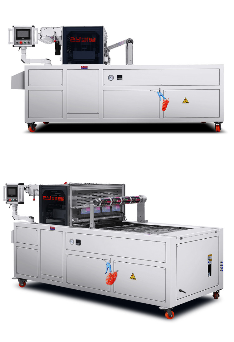 6500W Continuous Food Tray Sealer Machine Vacuum Modified Atmosphere With Gas Mixture