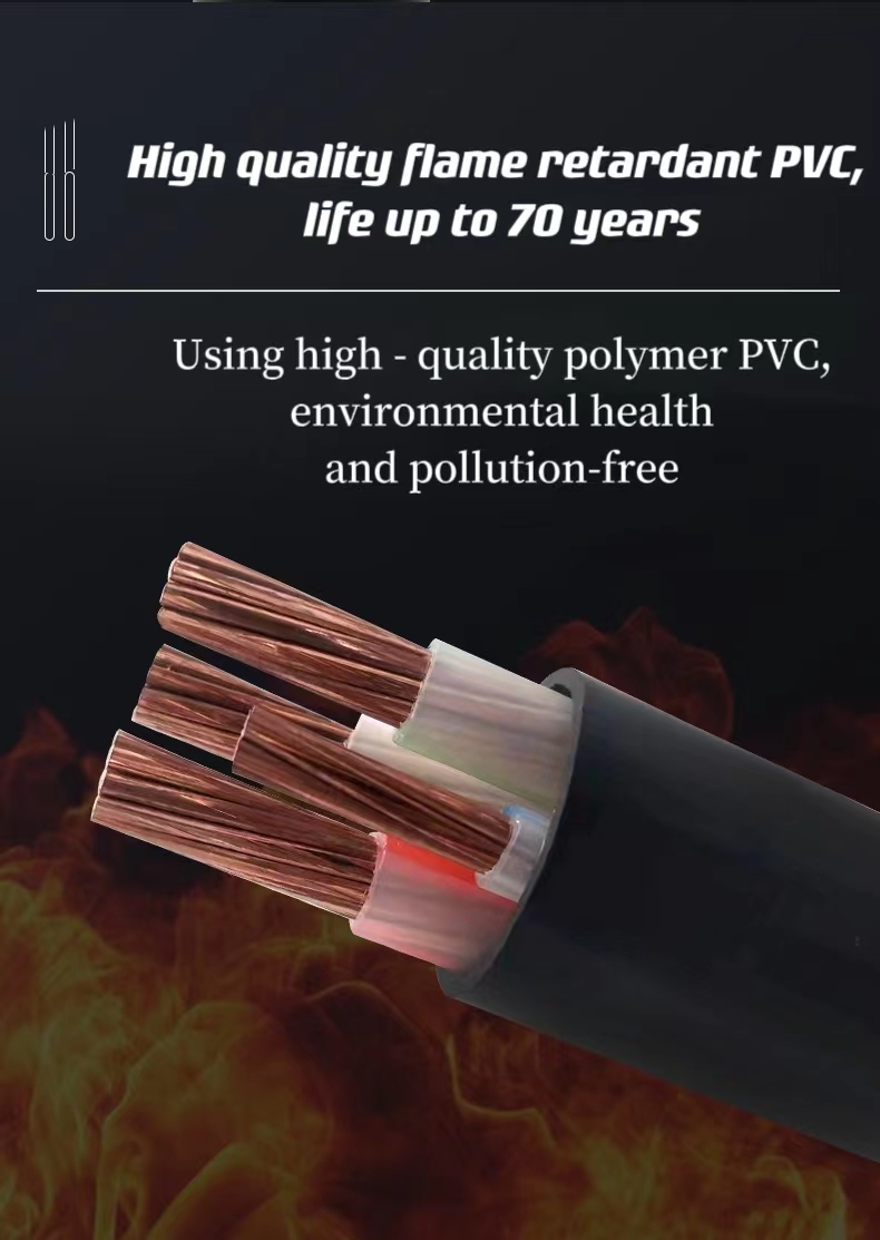 Refractory Range of Application High Voltage Power Cable 3*240mm 1*240mm with Copper Core