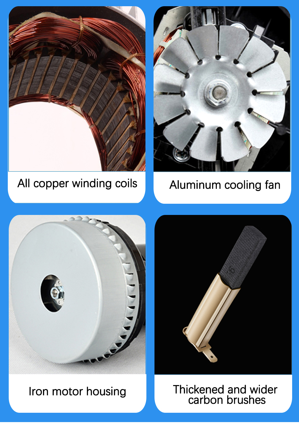 Faradyi Customized 24V 200W Low Noise Industrial Waterproof Brushless Vacuum Cleaner Motor