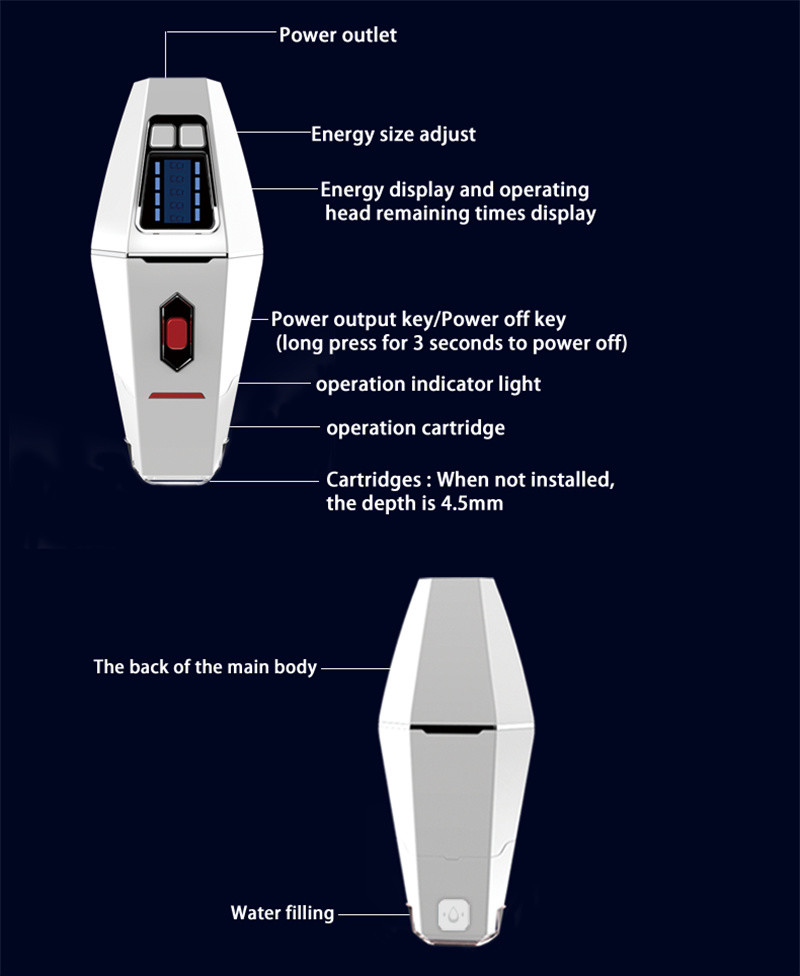 Mini Hifu Ems Vibration Beauty Device 4 Lines Facial Lifting Skin