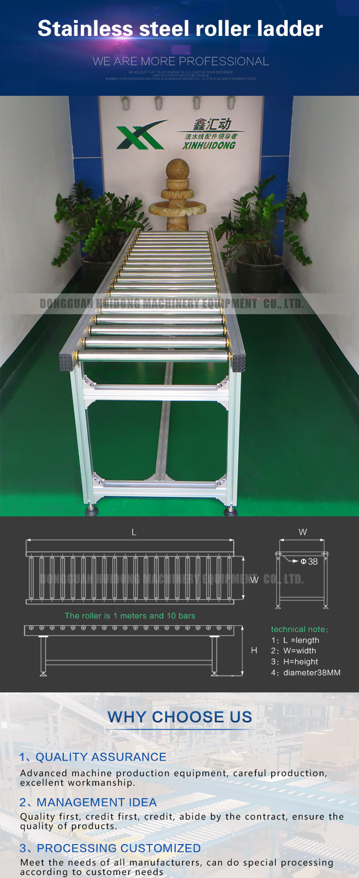 Straight Running Shipping Roller Conveyor System For Transportation
