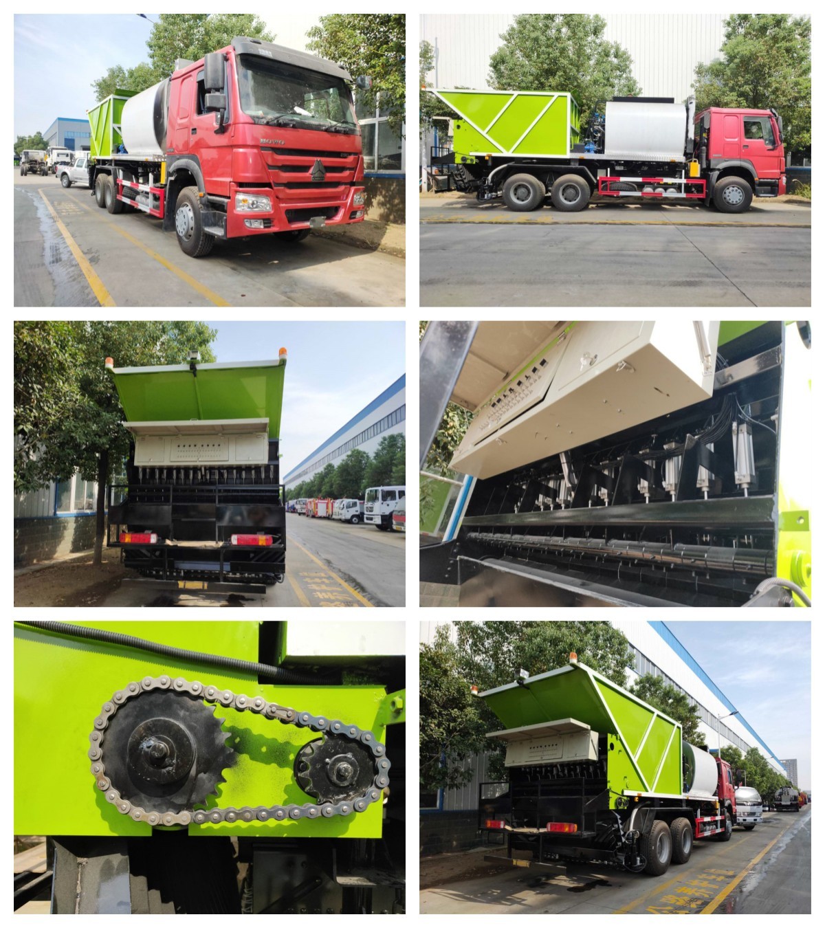 Sinotruck Howo Synchronous Chip Seal Truck For Anti Slip And Anti Seepage Roads
