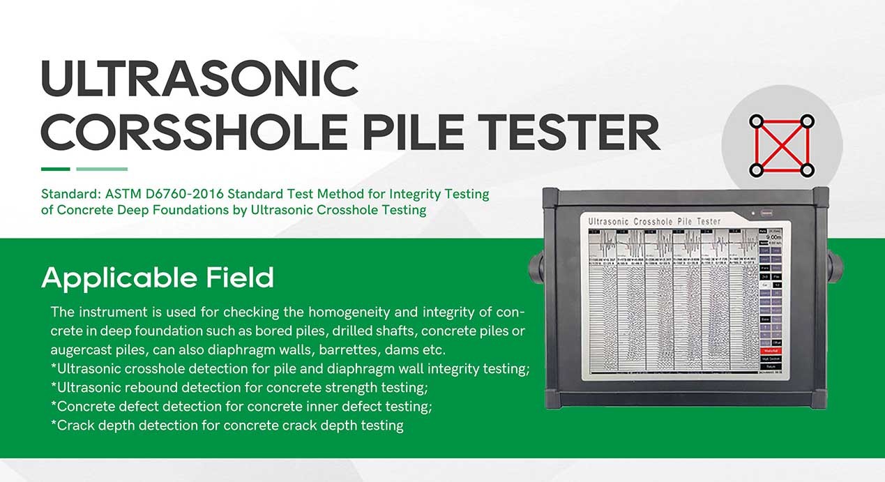 Pile Testing Cross Hole Sonic Logging Equipment 3 Channels Jgj 106 Standard