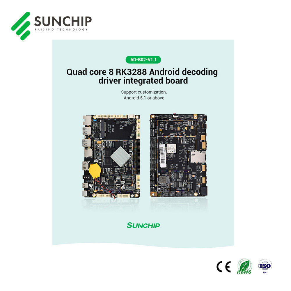 RK3288 Android PCBA Board Digital Signage Android Control Board With LVDS EDP MIPI