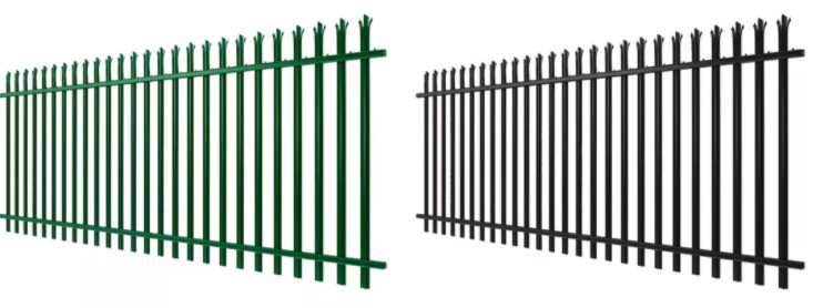 W Pale Steel Palisade Fencing Euro Fence For Security