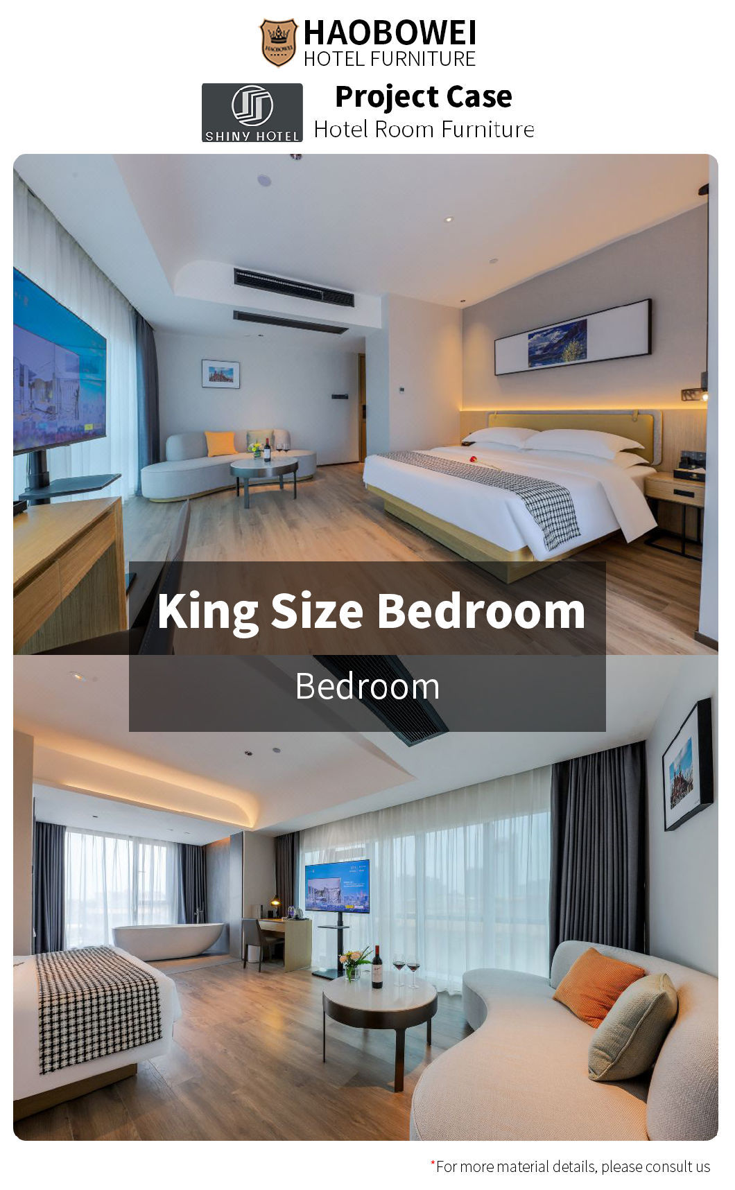 Furniture China Modern Luxury Style King Size Bedroom Bed Custom Factory Hotel