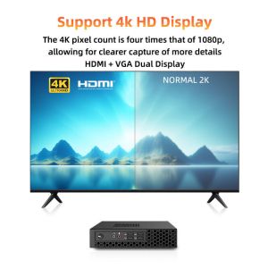 Mini Business Desktop Computer AMD R5 5500U R7 5700U 8 Cores Win11 Linux Dual