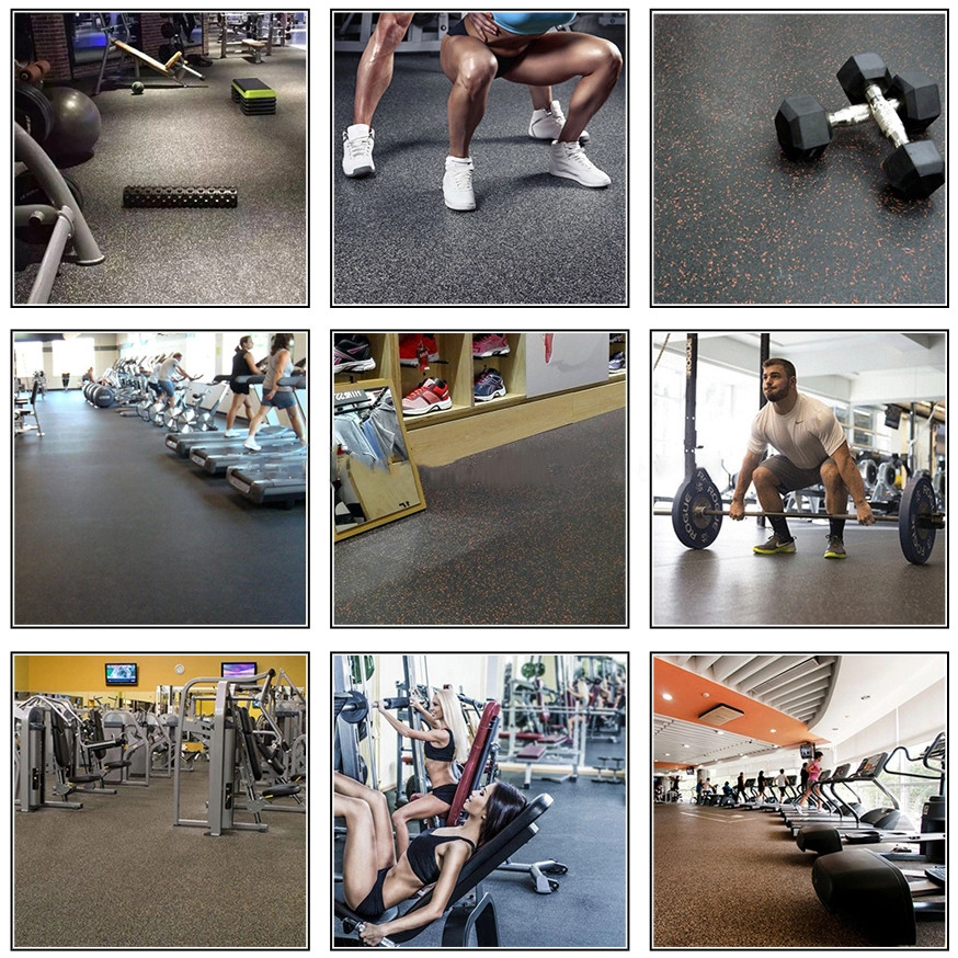 Gym Interlocking Rubber Tiles Green Gym Rubber Sports Rubber Mat