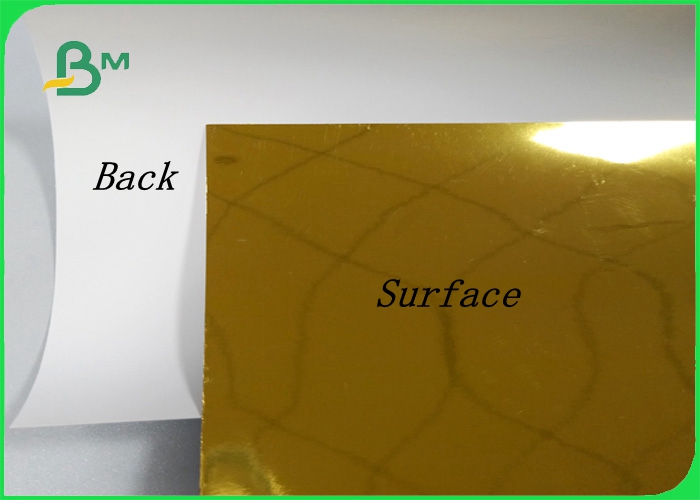 Width 550cm strong folding resistance stiffness 95gsm Silver gold PET metallized for box
