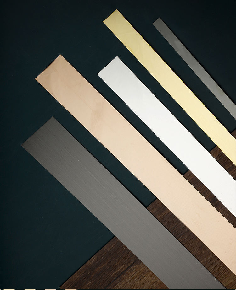 Jinhengsteel Wall Decorative Flat Tile Trims Metal Strips Stainless Steel