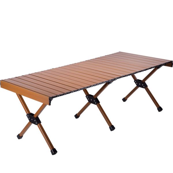 China Outdoor Aluminum Portable Camping Table Lightweight Picnic Table With Egg Roll Table Top on sale China Outdoor Aluminum Portable Camping Table Lightweight Picnic Table With Egg Roll Table Top on sale