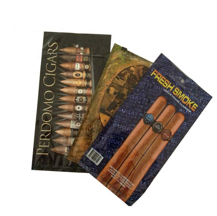 40-150gsm PET PE Plastic Cigar Humidor Bag Flat For Packaging