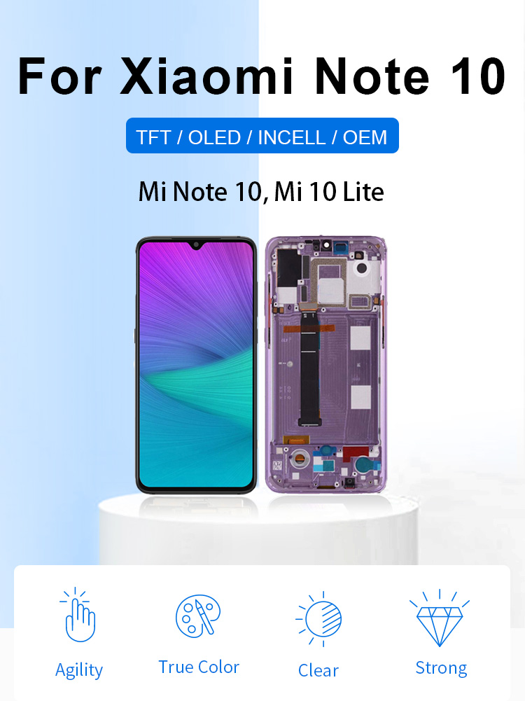 Digitizer Assembly Amoled Display For Xiaomi Note 10 Pro Lcd Screen For Xiaomi Note 10 Lite Lcd