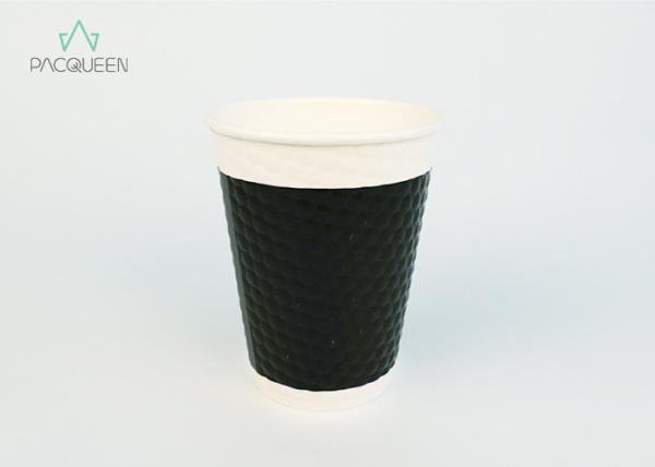 White / Black Simple Design Disposable Hot Tea Cups , Take Out Coffee Cup Water