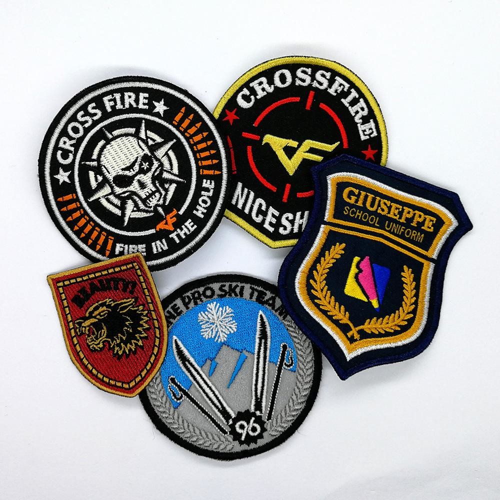 Heat Press Transfer 120D School Uniform Logo Patches Embroidery