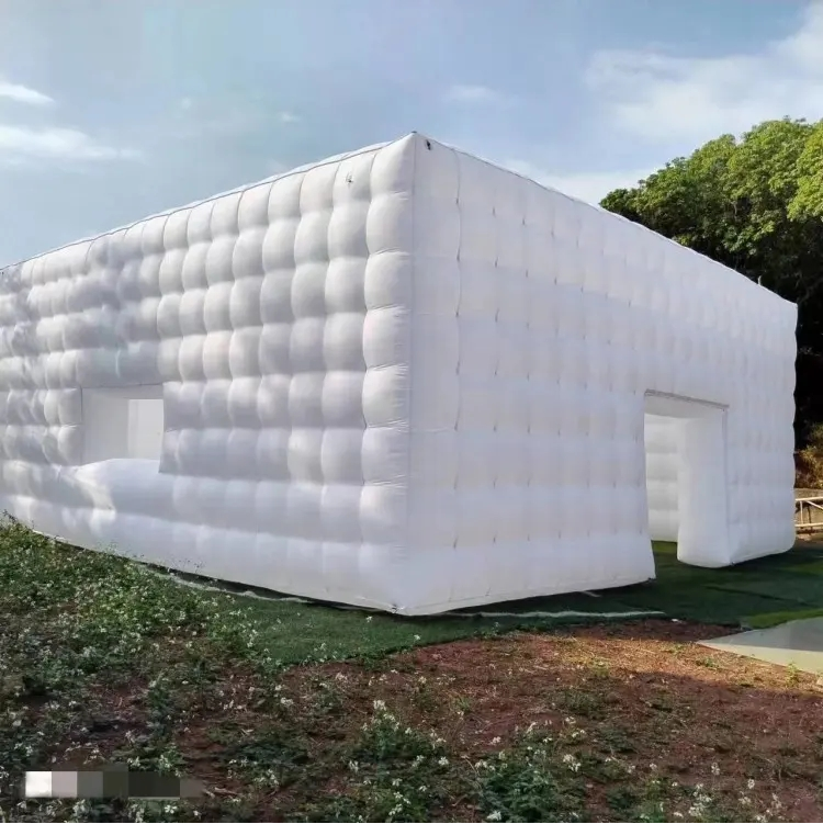 White Inflatable Structures Exhibition Tent White Large Inflatable Show Cube Tent for Advertising Events
