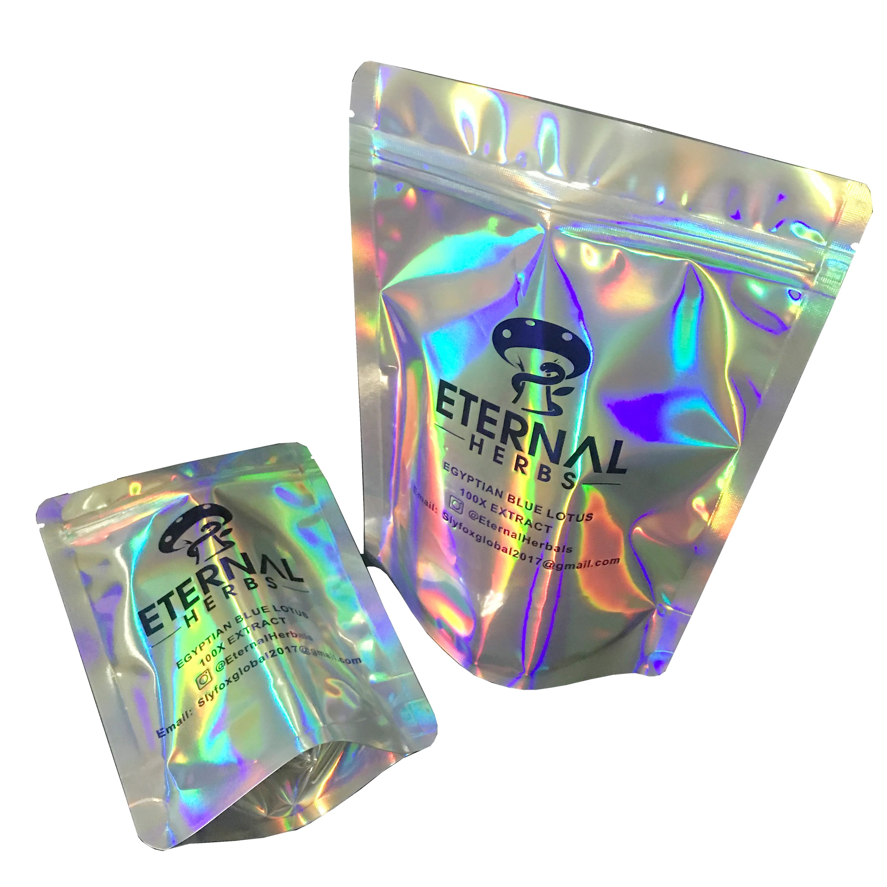 Best price custom printing food grade aluminum foil smell proof mylar zip bag small for tea / weed