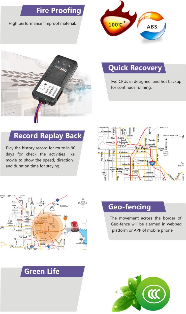 Mini Quad-band GPS Tracker With Vibration Alarm For Vehicle And Motorcycle