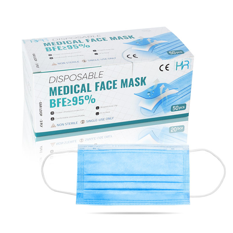 Earloop Style Disposable Protective Face Mask For Bacteria / Dust / Pollen Filtration