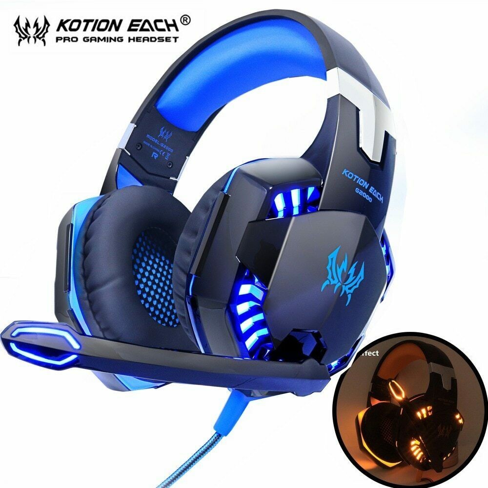 Over Ear Stereo G2000 2.2kohm 117dB Wired Gaming Headphone