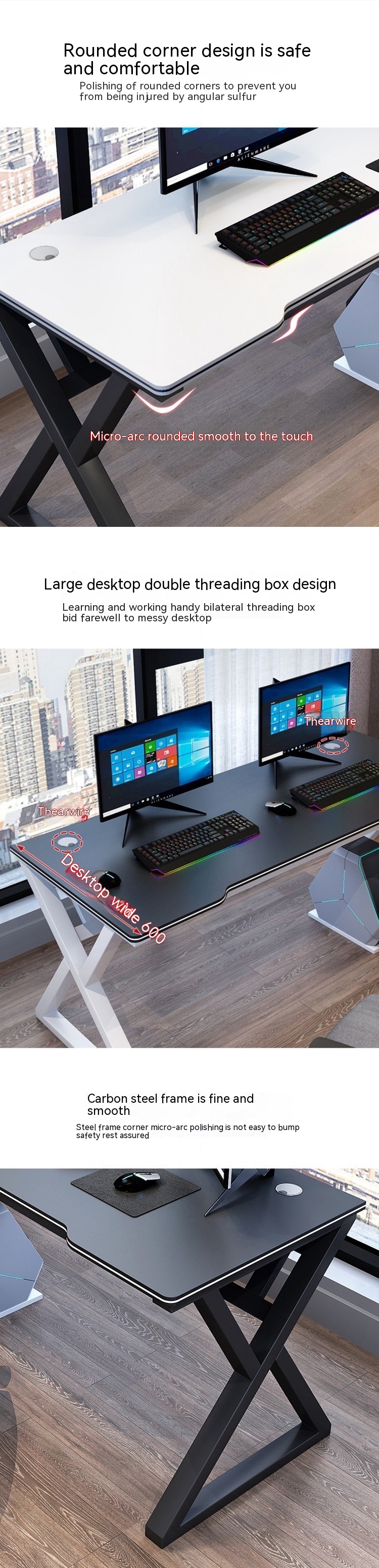 Customizable Free Combination Computer Desk for Students and Professionals