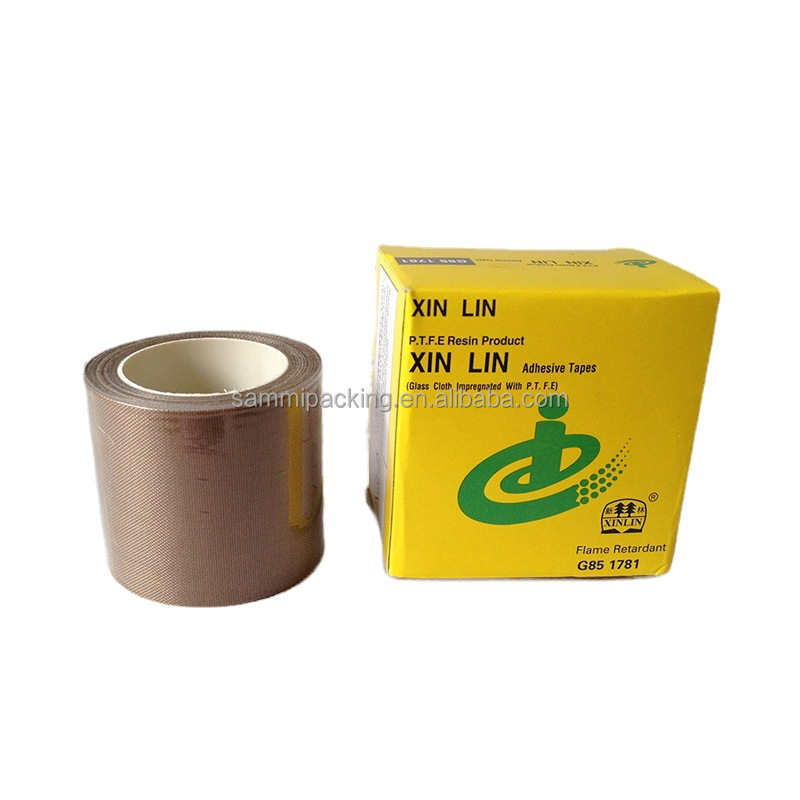 Brown PTFE Coated Fiberglass Tape for Welding and Sealing Belt Width 13/15/19/25/30/50MM