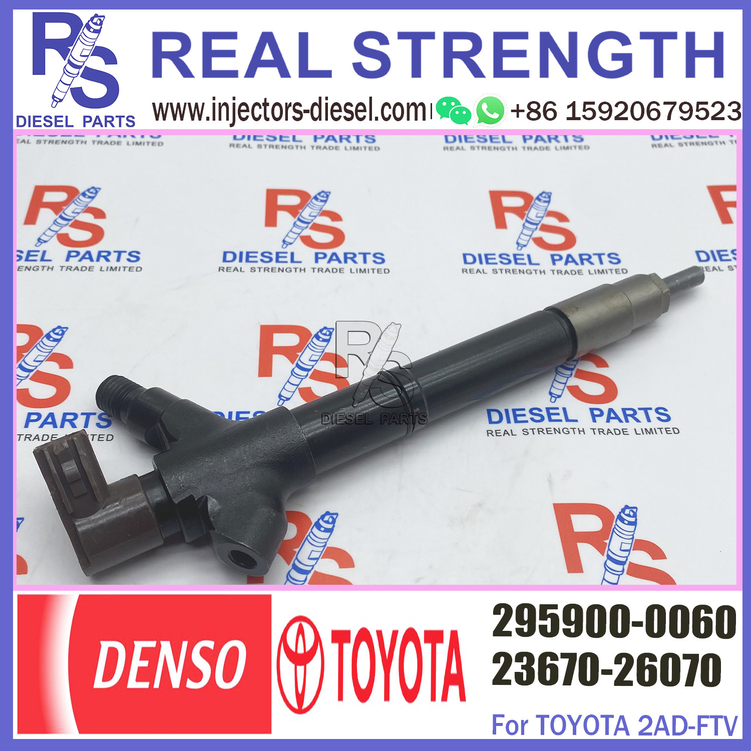 Diesel Fuel Injector Assembly 295900-0430 295900-0060 295900-0090 295900-0180 23670-26071 23670-0R10 For Toyota 1AD-FTV