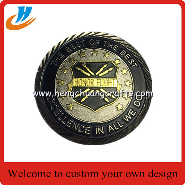 Hot sell dog tag zinc alloy military challenge coin for souvenir