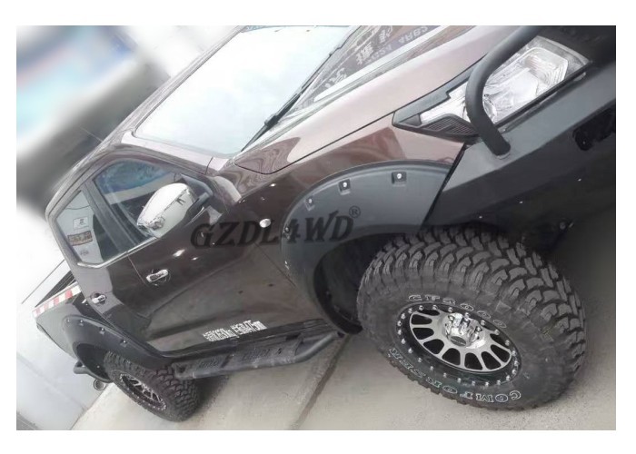 2015 Black 4x4 Wheel Arch Flares For Nissan Navara NP300 / Car Fender Trim