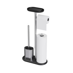  Stainless Steel Compact Bathroom Paper Holder TPR Toilet Brush Holder SET Durable Toilet Brush Tissue Holder Manufactures