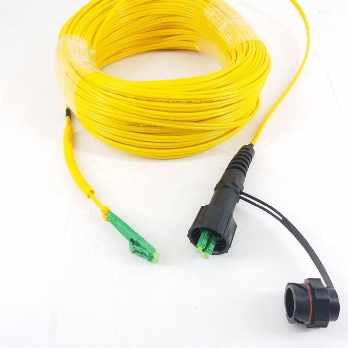 FTTA Huawei Waterproof Custom Fiber Optic Cables PDLC APC To LC APC Single Model Fiber Jumper Cables