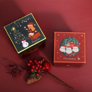 Custom Printing Christmas Ornament Packaging Boxes Recyclable With Lid And Base