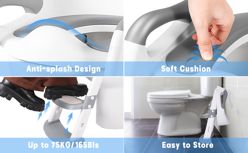 Luxury Toddler Potty Ladder Toilet Seat Ergonomic