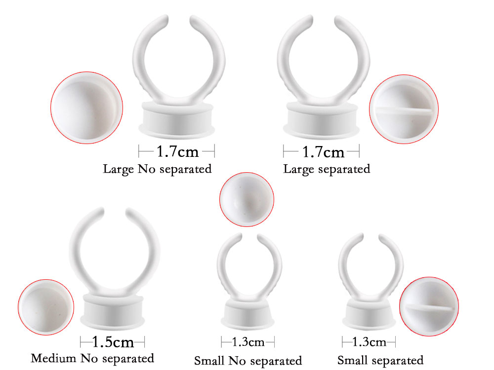 Disposable Microblading Accessories Tattoo Pigment Ring Cups Soft Silicone And Plastic Material