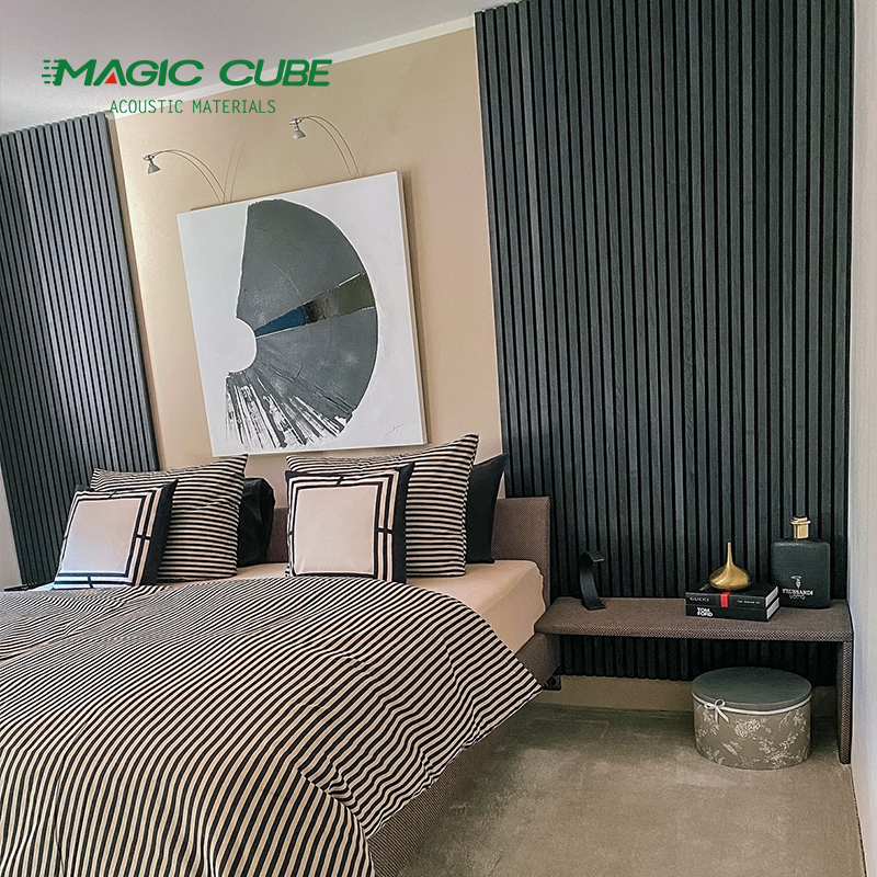 Eco Friendly Living Room Acoustic Wood Slat Panels White With Modern Design