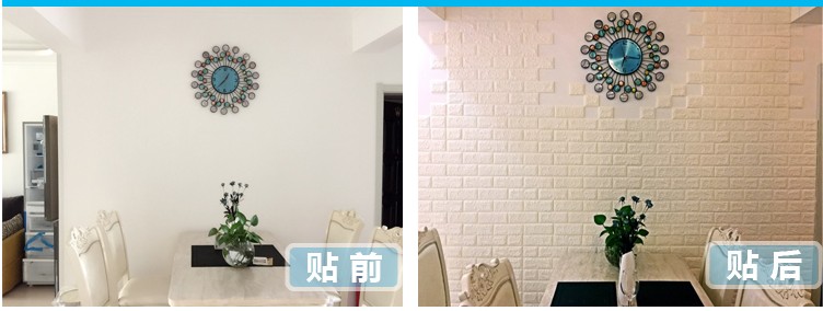 Geometric 3D PE Foam Wallpaper Green Waterproof Self Adhesive 3D Foam Wall Stickers