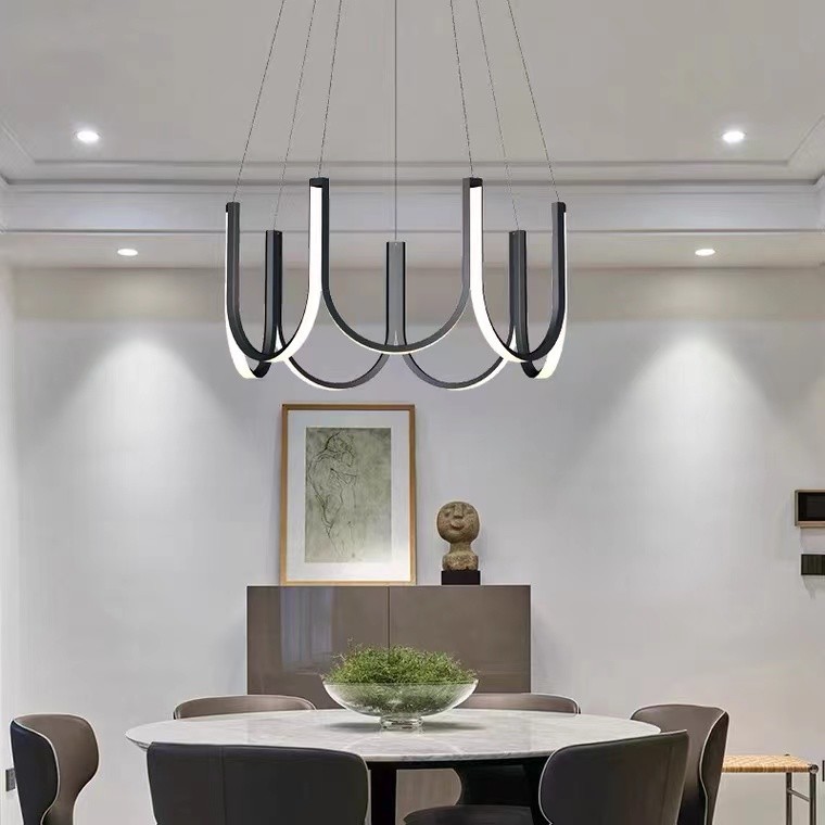 Aluminum Ring Modern Chandelier Golden Hot Sale Led Hang Lamp Pendant Lamp Lighting Fixture Modern