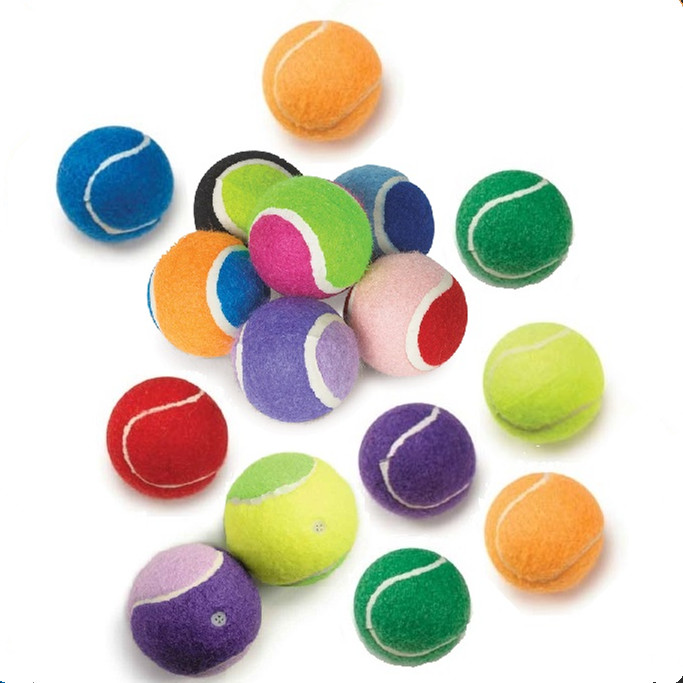 6pcs pet dog chew doys tennis balls funny pet cat toy balls